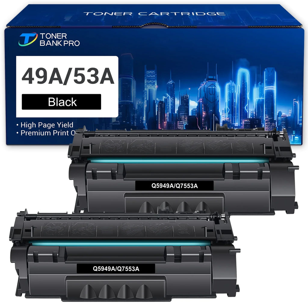 Compatible 1320NW Yield High Cartridges P2015dn Printer 1320 Q5949A Black 3390 49X HP Q5949X 49A P2015 1320TN for Ink LaserJet 49A Toner 2-Pack 53A for 1320N Q7553A HP 53A