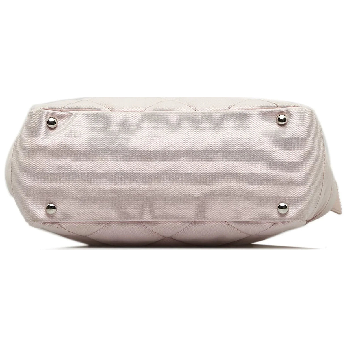 Pink Tote Authenticated Bag Fabric Tote (Good) Paris-Biarritz Unisex Pre-Owned Canvas Small