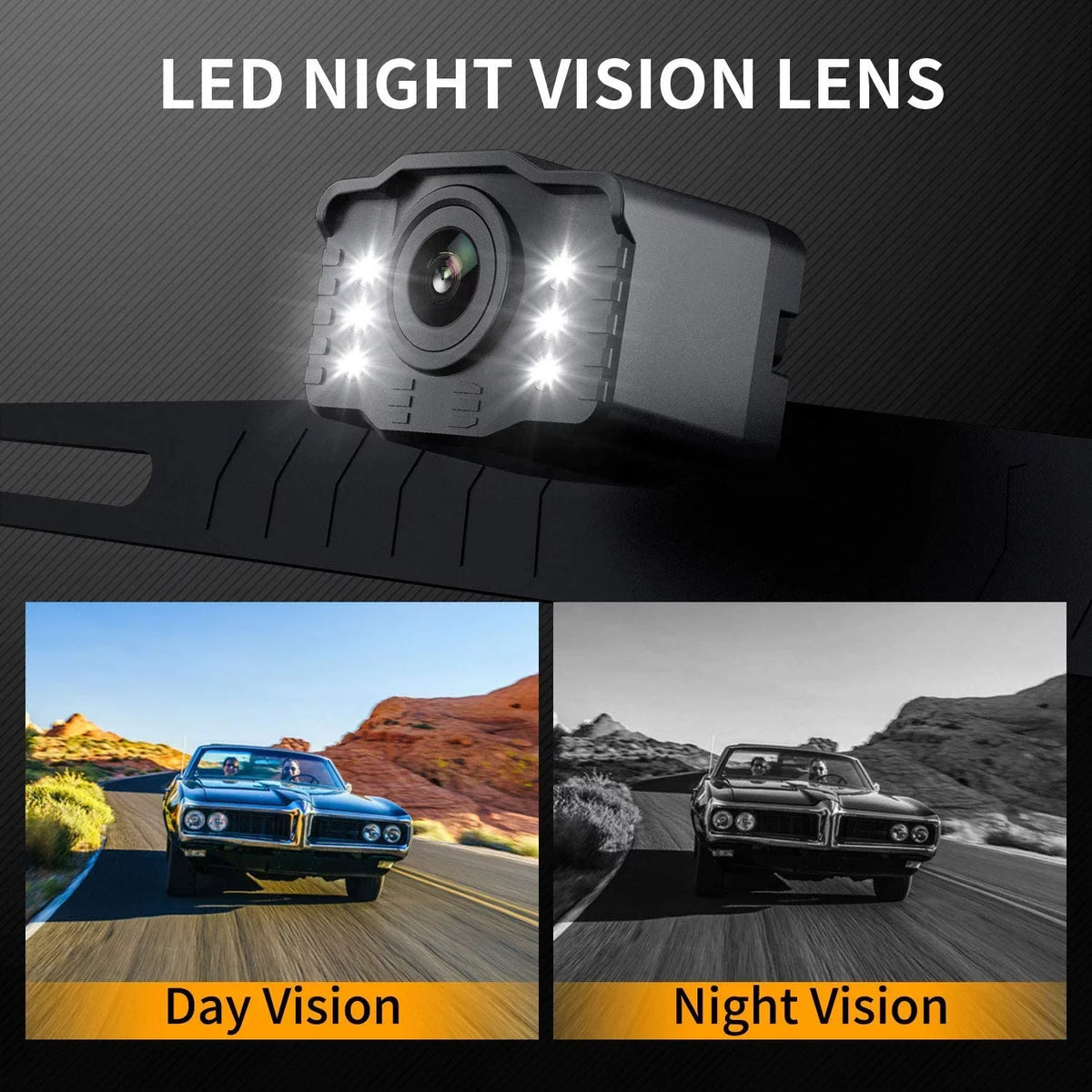 IP69 Wired HD Waterproof View Field Plate 149° Camera, Colored Xroose Camera, License Wide S2 Night of Backup