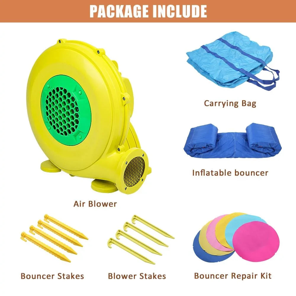 Bounce SalonMore House & Inflatable Slide liquid Splash,Multi-color Tank with Blower,Pool &