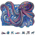 Puzzle Uniquely Premium Adults Wooden Octopus ZenChalet Precision Wood Puzzle 200 Shaped featuring Jigsaw Pieces Cut for