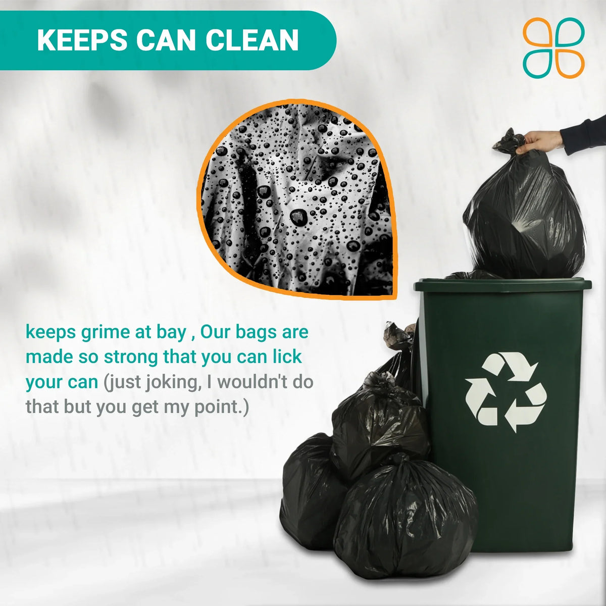 PlasticMill 42 Liners. / Bags/Case, 1.5 Black, 33x48, Bags Gallon, Trash Garbage 100 MIL, Can