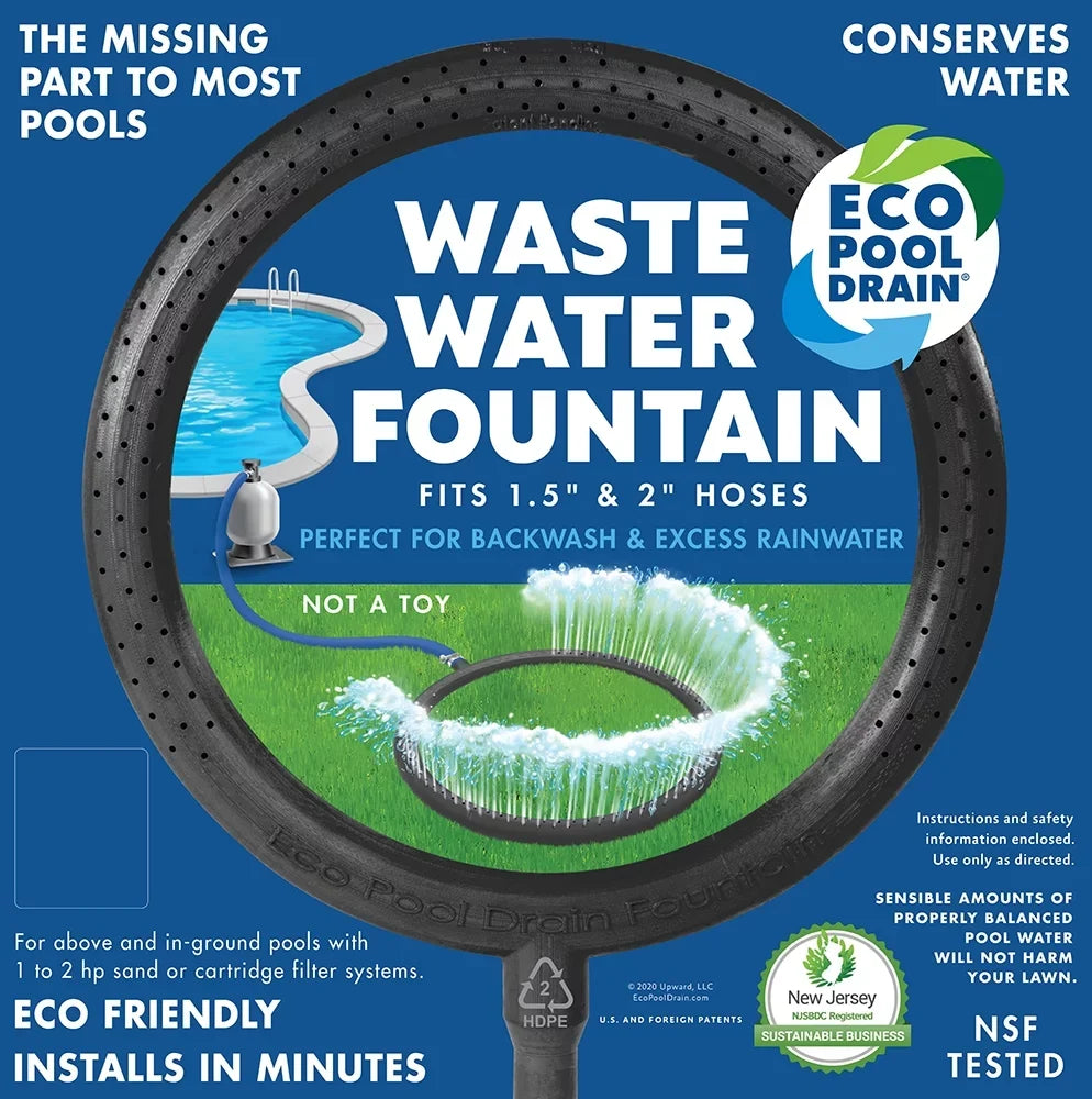 & #200 Swimming Fountain Drain Cartridge for Eco Pools Sand liquid Waste Pool Filtered
