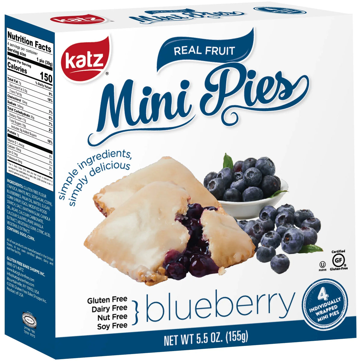 Free Gluten Gluten Katz Mini | Soy | Free, Free, Free, Kosher Each) Pies Dairy Nut Ounce Free,