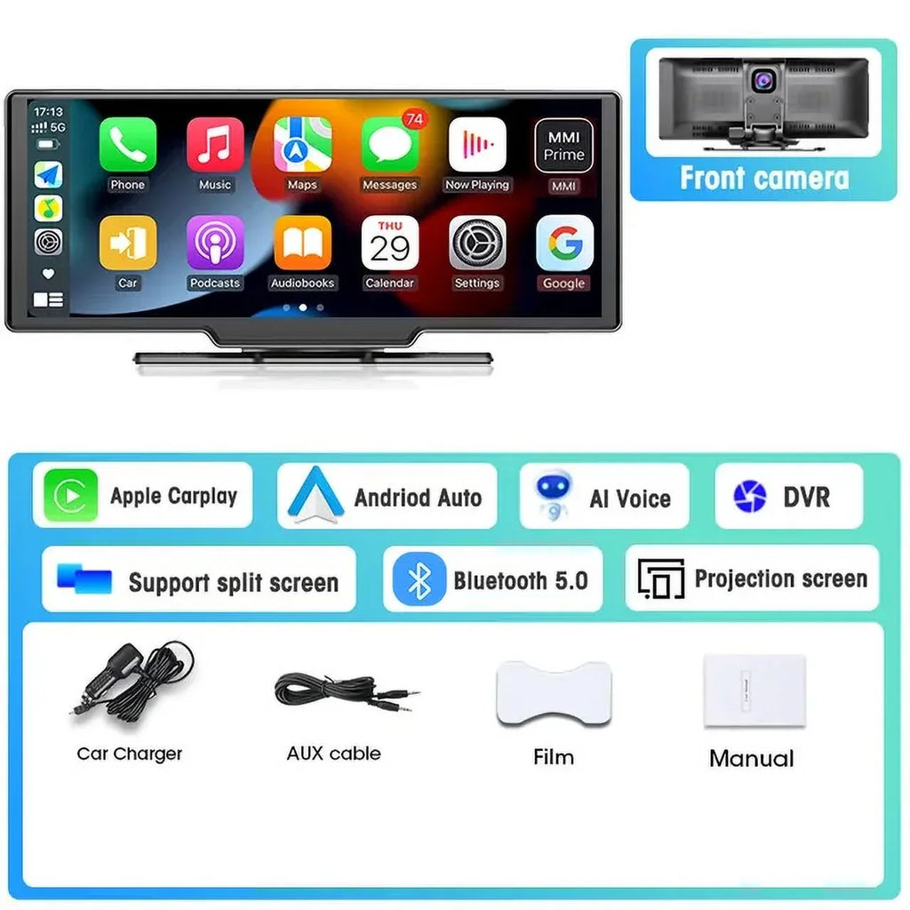 Carplay Car Dashboard Inch Mirror Rearview & Camera 10.26 Android Auto DVR camera Navigation DVRS,Front Masslatie Monitor Cam GPS Dash Video