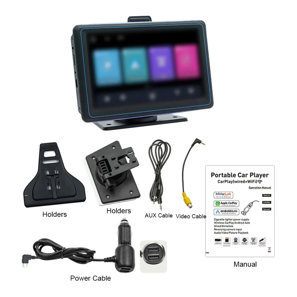 Player Camera Portable Car Car Stereo 7'' Car Audio 720P 5.0 5.0 Compatible Dual Car Nebublu 720P USB USB Dual Car Compatible Android Auto Pinnaco BT 12 Portable Compatible MP5 Stereo,Receiver