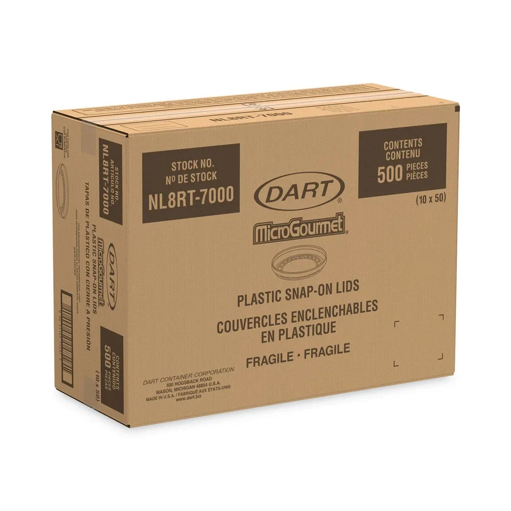 Lid, Container Dart Conex Clear, 500/Carton Plastic, Deli