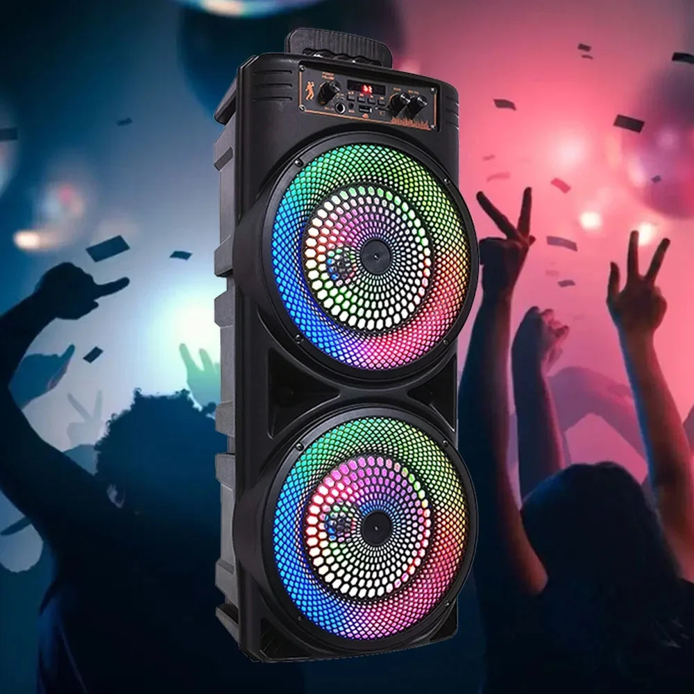 8-inch Loud Bluetooth Speaker 6000W Speaker -FM/AUX/MP3/USB System Party Party Heavy Portable Bass Subwoofer Mic & Dual Sound TIANLAIMEI