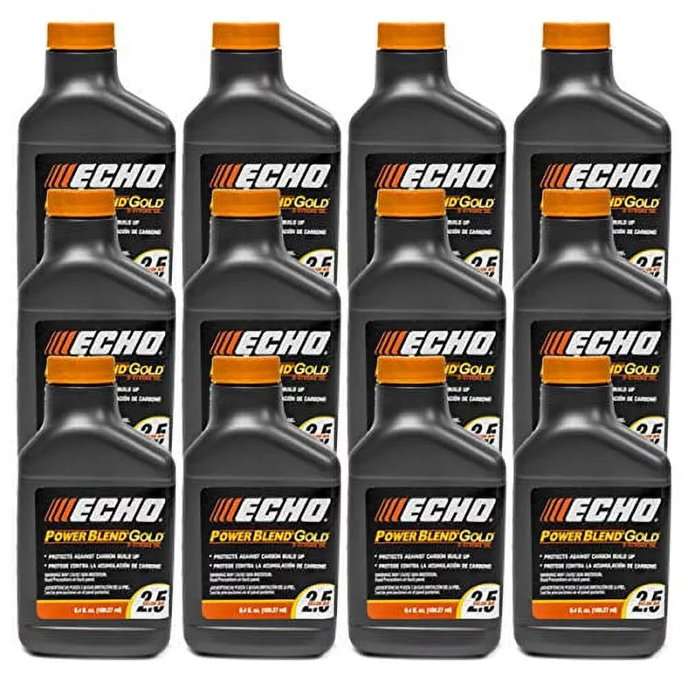 Mix of Pack Engine Gallons Gold 6450025S-12PK PowerBlend oz 50:1 Echo Bottle for 12 6.4 Oil 2-Stroke 2.5