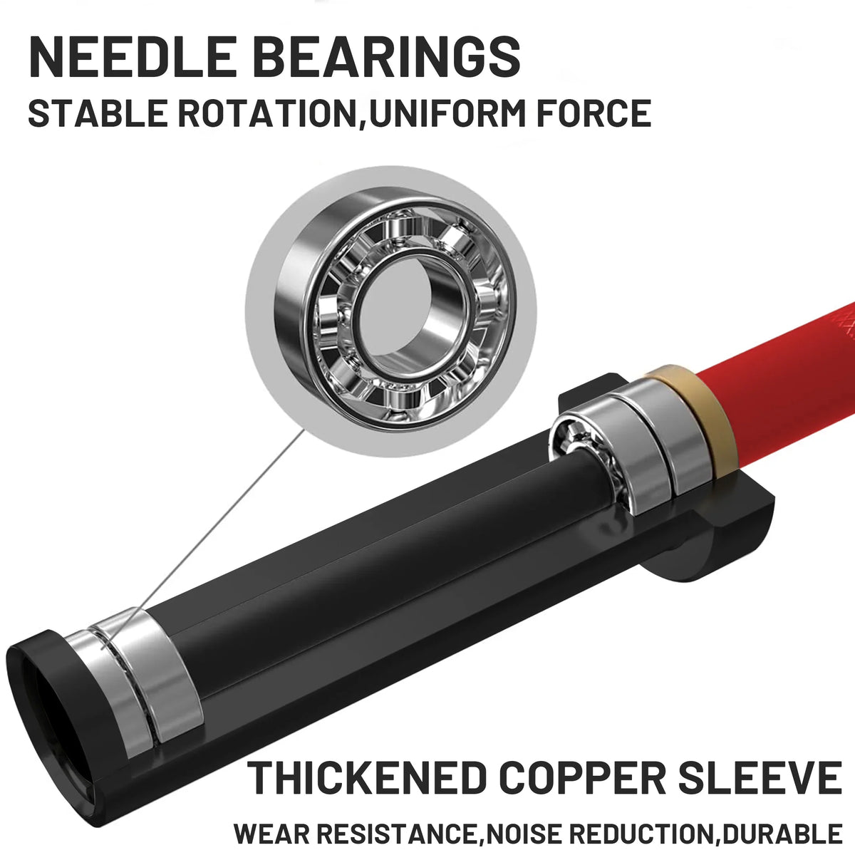 Lifting Olympic Red Weights Barbell Hard Bar Barbells Chrome Lifting Power Solid Chrome