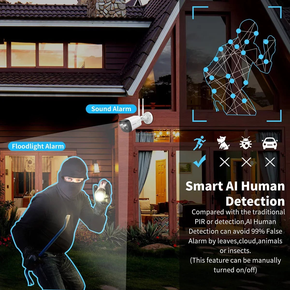 System,Home Camera Waterproof,Remote Expandable·Audio】 All Surveillance HD with Video 10" View One Security WiFi HDD, 【8CH Kits Monitor Wireless Camera Cameras,1TB Screen,4Pcs exterior/Indoor CCTV in