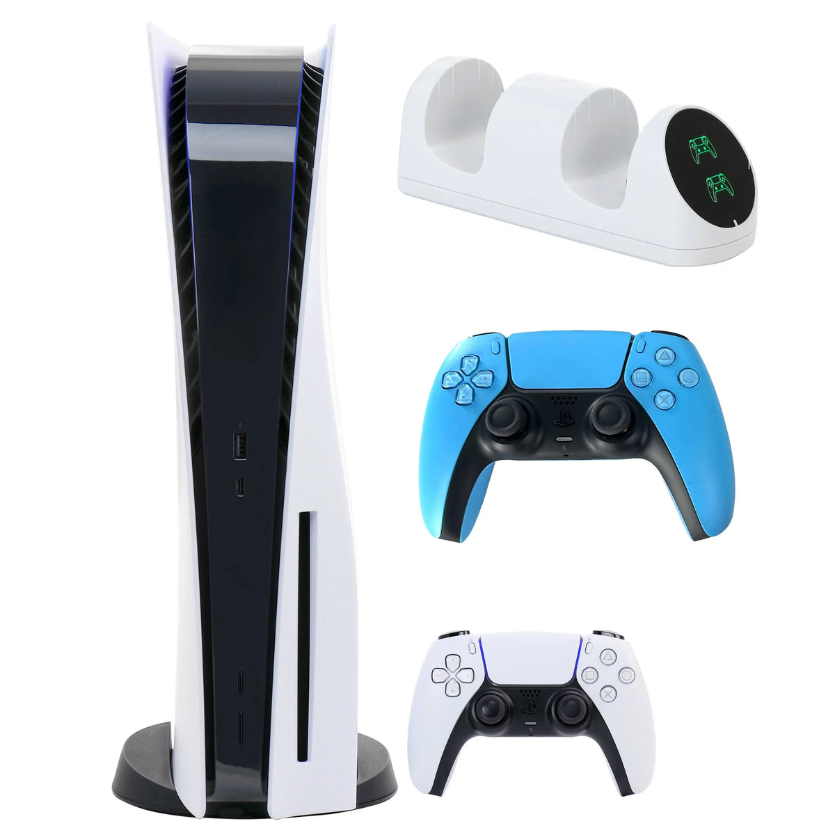 Dock Controller Blue PlayStation Extra Dualsense Core Charger 5 and with Dual