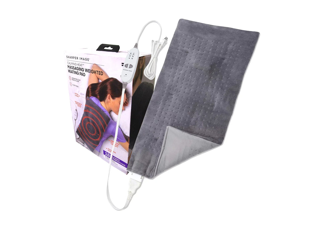 24” Electric Heating Pad Combinations, Settings- x Pad 12” 18 Heat Heating by Heat, Image- Relaxing with Massage- 9 3 Weighted 6 Massaging Massaging Vibrations, Weighted Calming Sharper