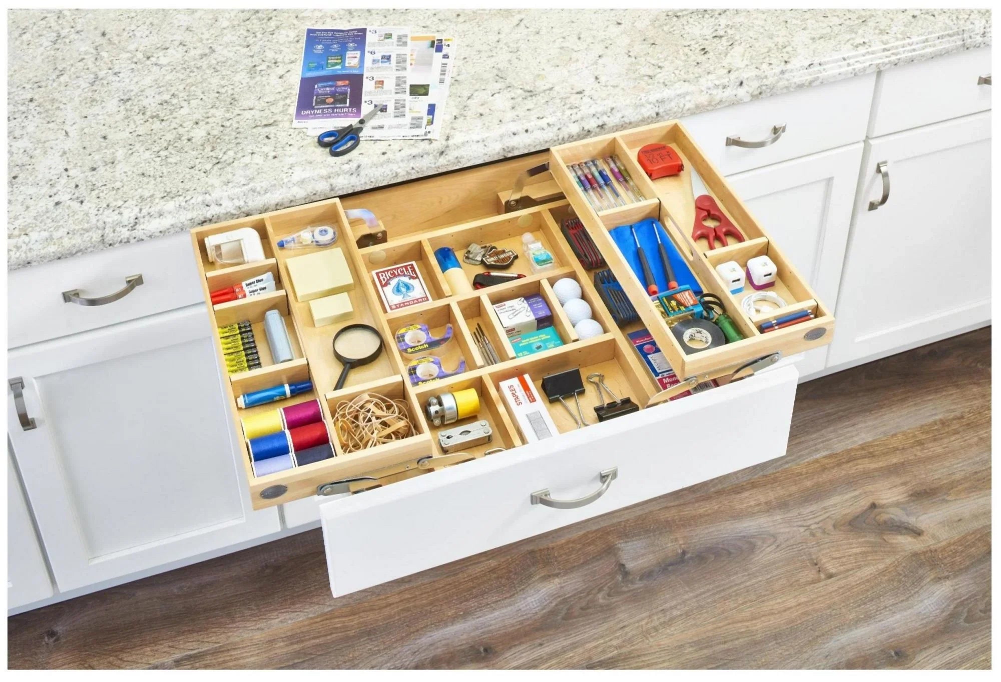 '- 4Wtmd-24H-1 Tiered Drawer 4Wtmd Cabinets Series Rev-A-Shelf 24" Organizer For Kitchen