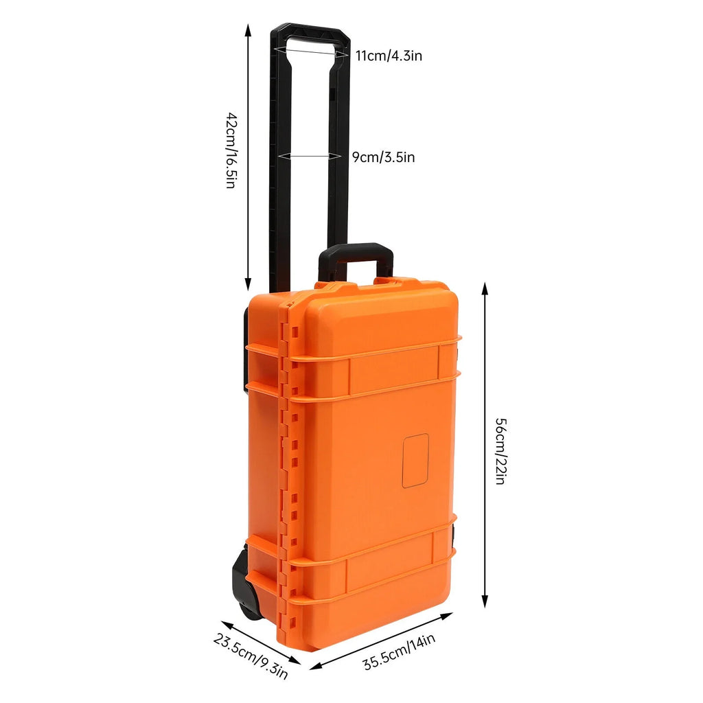 Portable Foam Portable 22" Case with Box Digital Miumaeov Case Foam Pull Camera Tool Retractable Case with IP67 Box Wheels Hard Camera Protective Handle and Case Waterproof