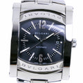 Automatic Watch Stainless Steel Navy AA48S Men's Silver Dial Bvlgari Pre-Owned Ashoma (Good)