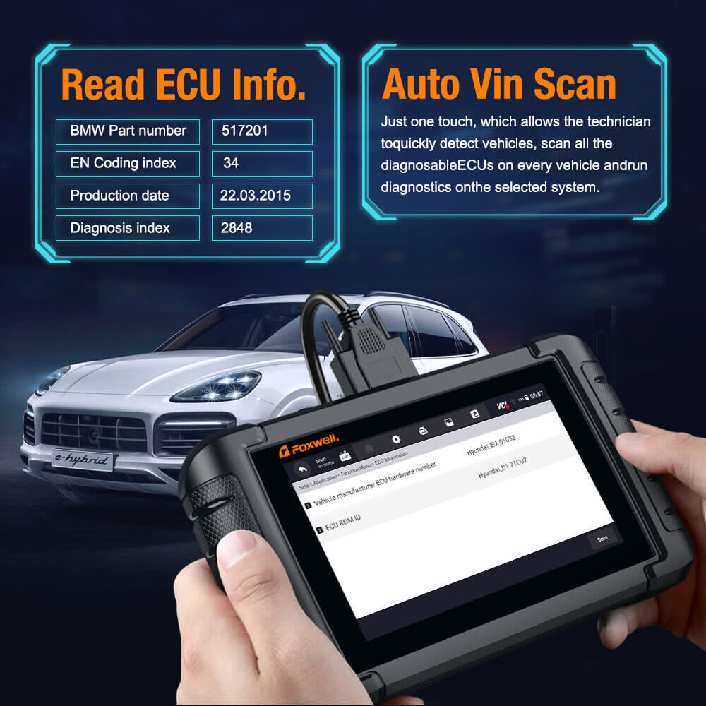 for FOXWELL Reader TPMS Coding Relearn Diagnostic Scanner fit Reset Scan Code Tool Bi-directional NT710 OBD2
