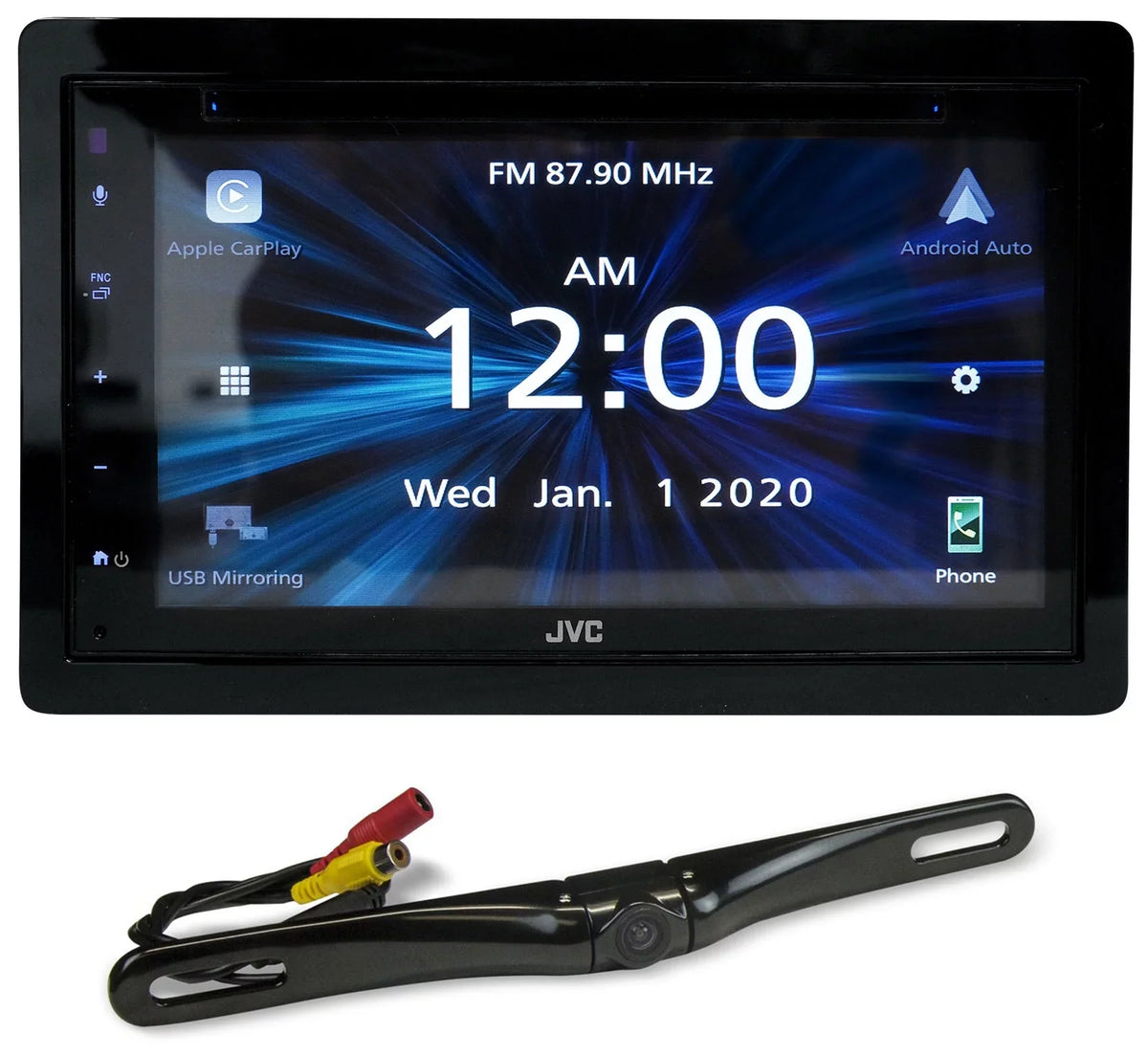 DVD Car Cam Monitor KW-V660BT 6.8" Carplay/Bluetooth/Android Receiver+Backup JVC