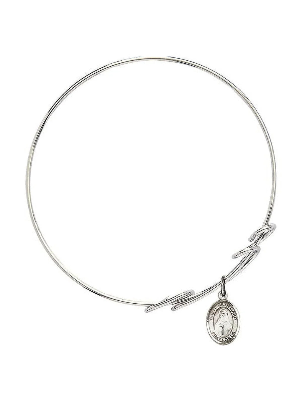 Double Sterling Loop Bingen in inch w/ Silver Bracelet St. Hildegard Round Bangle von 8