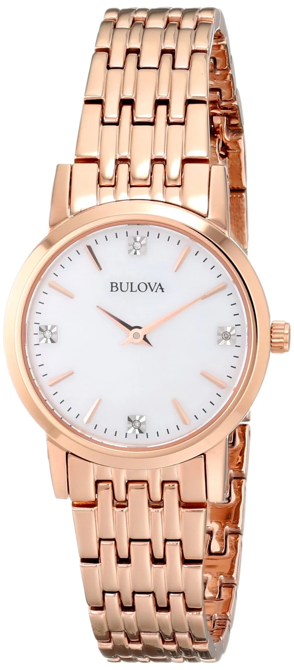 Watch Quartz 97P106 Women's Gold Stainless-Steel Gallery Diamond