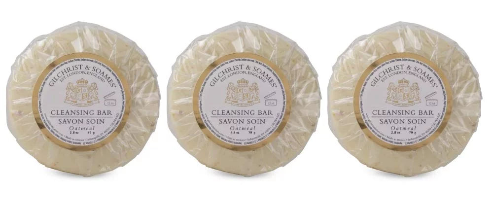 Bar Ounces English of Cleansing Oatmeal 3, Gilchrist Soaps Trio Set Soames & - 2.8 Each Spa