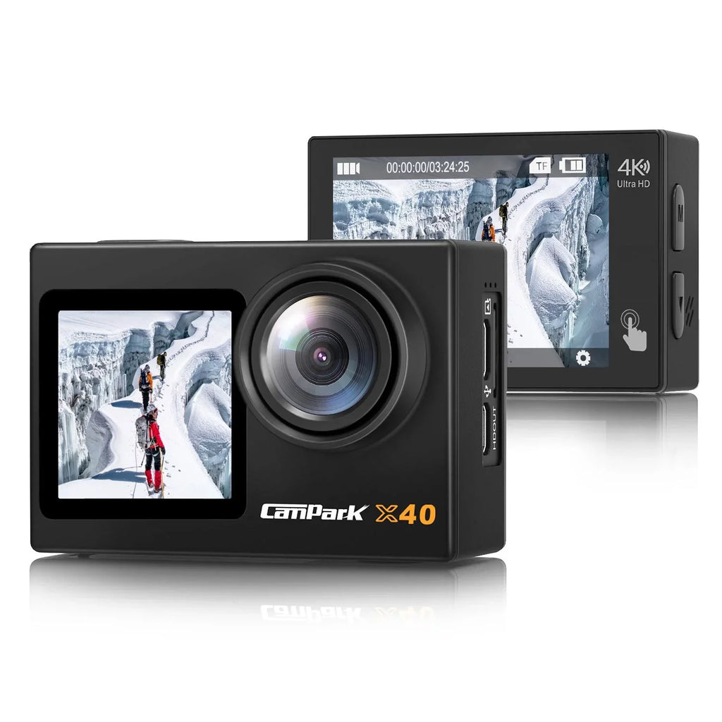 Camera Underwater WiFi Campark Action Waterproof Camera 4.0 Camera External 20MP Sports Ft Zoom Remote Support Control EIS 4K Mic 30FPS Camera 131 Vlog