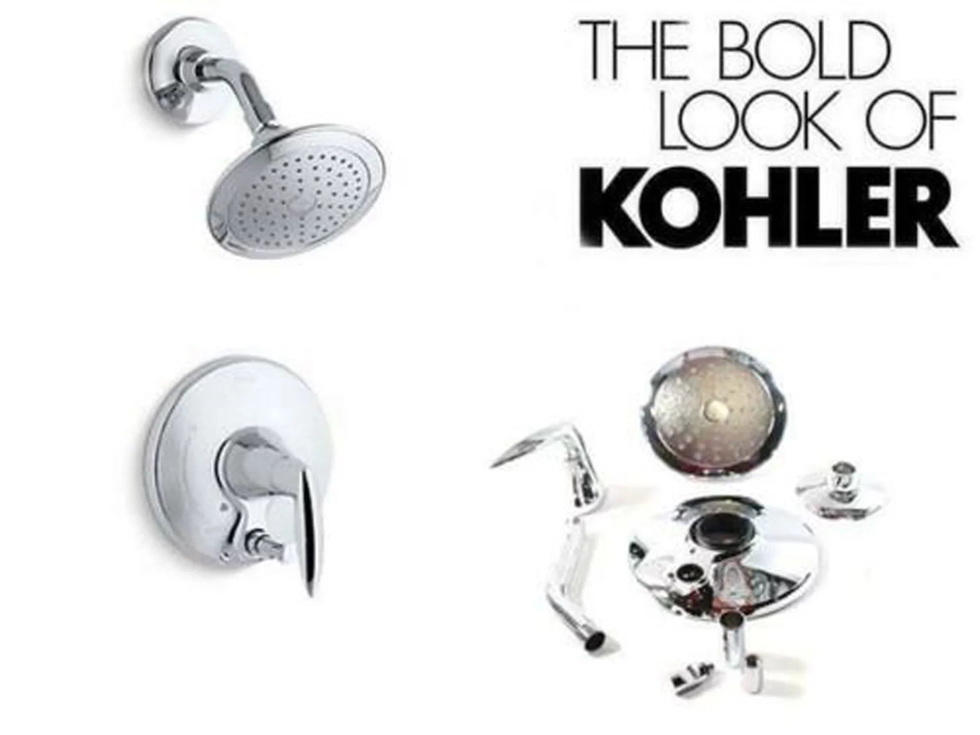 Alteo Diverter Shower T45108-4E-CP Polished KOHLER with Trim Push-Button Chrome