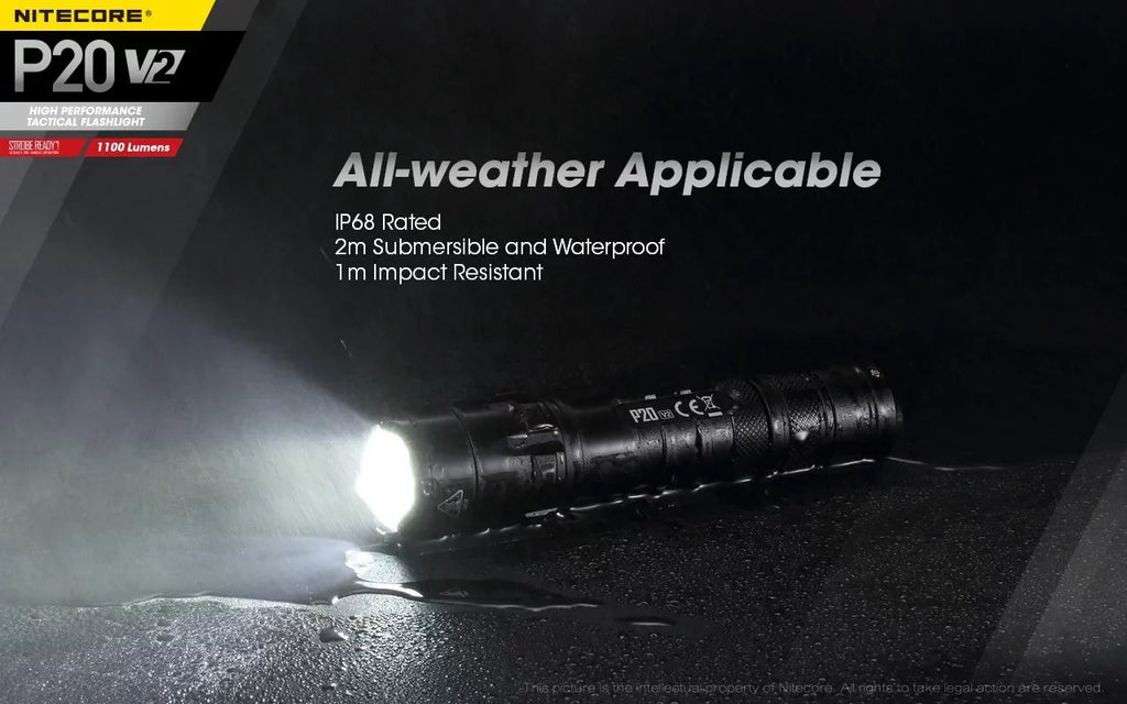 Nitecore Charger Lumens - - CREE XP-L2 LED 1100 V2 Tactical Battery, UI1 Flashlight w/NL183 P20 +Free Eco-Sensa Cord V6 USB Combo: