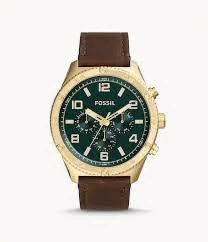 Multifunction Brox Leather Medium Brown Fossil Watch BQ2742