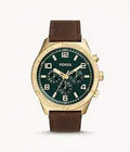 Multifunction Brox Leather Medium Brown Fossil Watch BQ2742