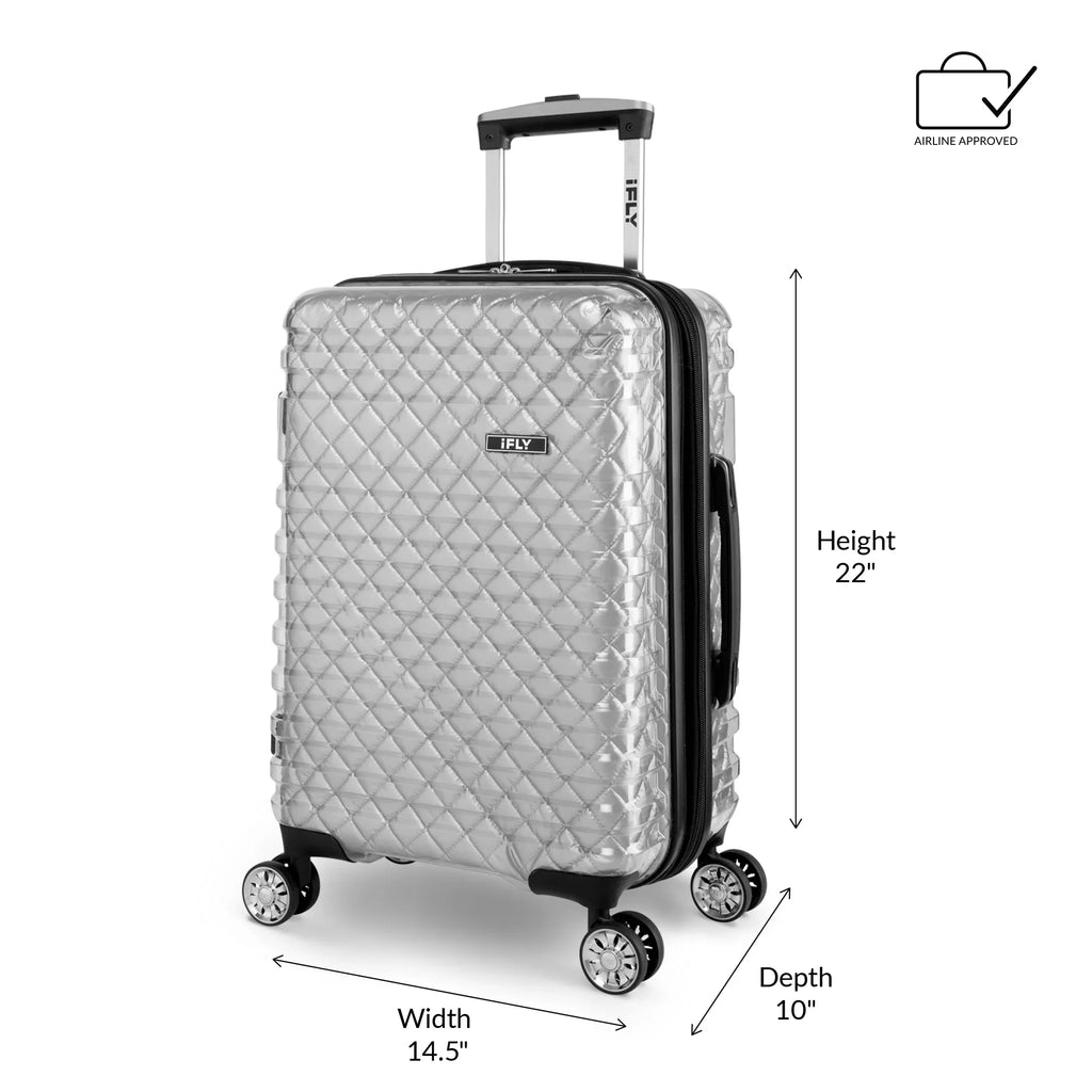 20", pack) Lugagge, Spectre Versus iFLY (2 Carry-On Silver Hardside Clear