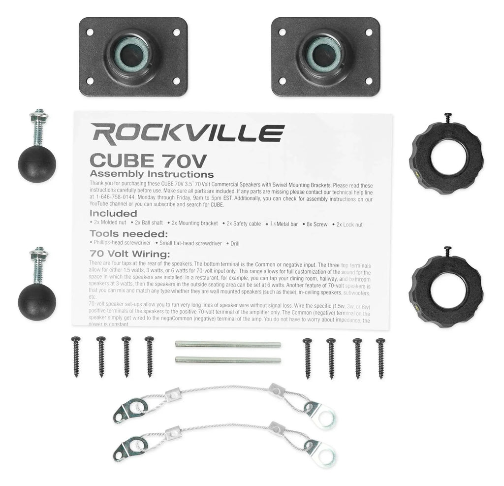 JBL 3.5" for Black Restaurant/Bar/Cafe Speakers Commercial Amplifier+(4) Cube