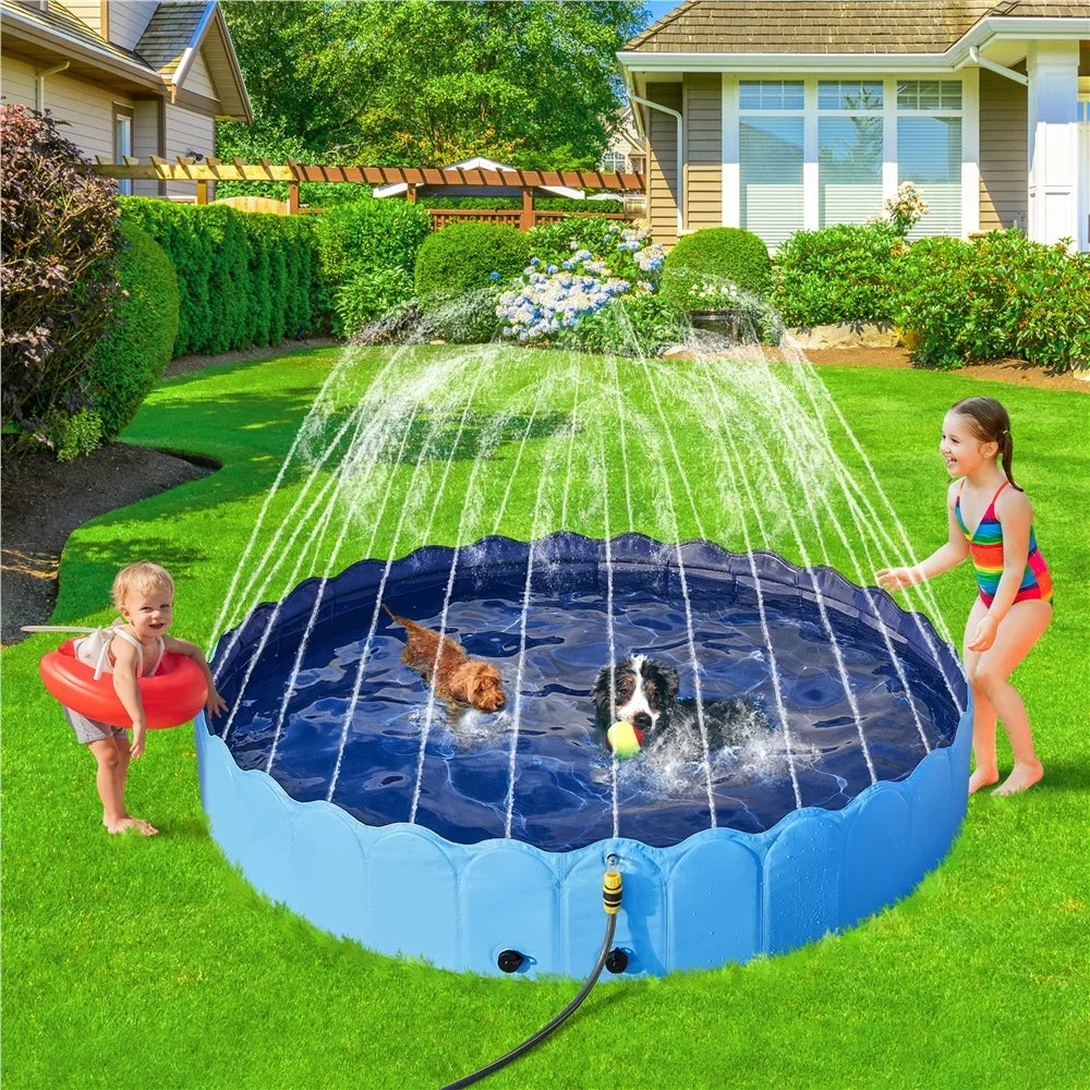 Design XXXL Swimming with Alden and Pools Indoor Foldable exterior, Blue Dog Sprinkler