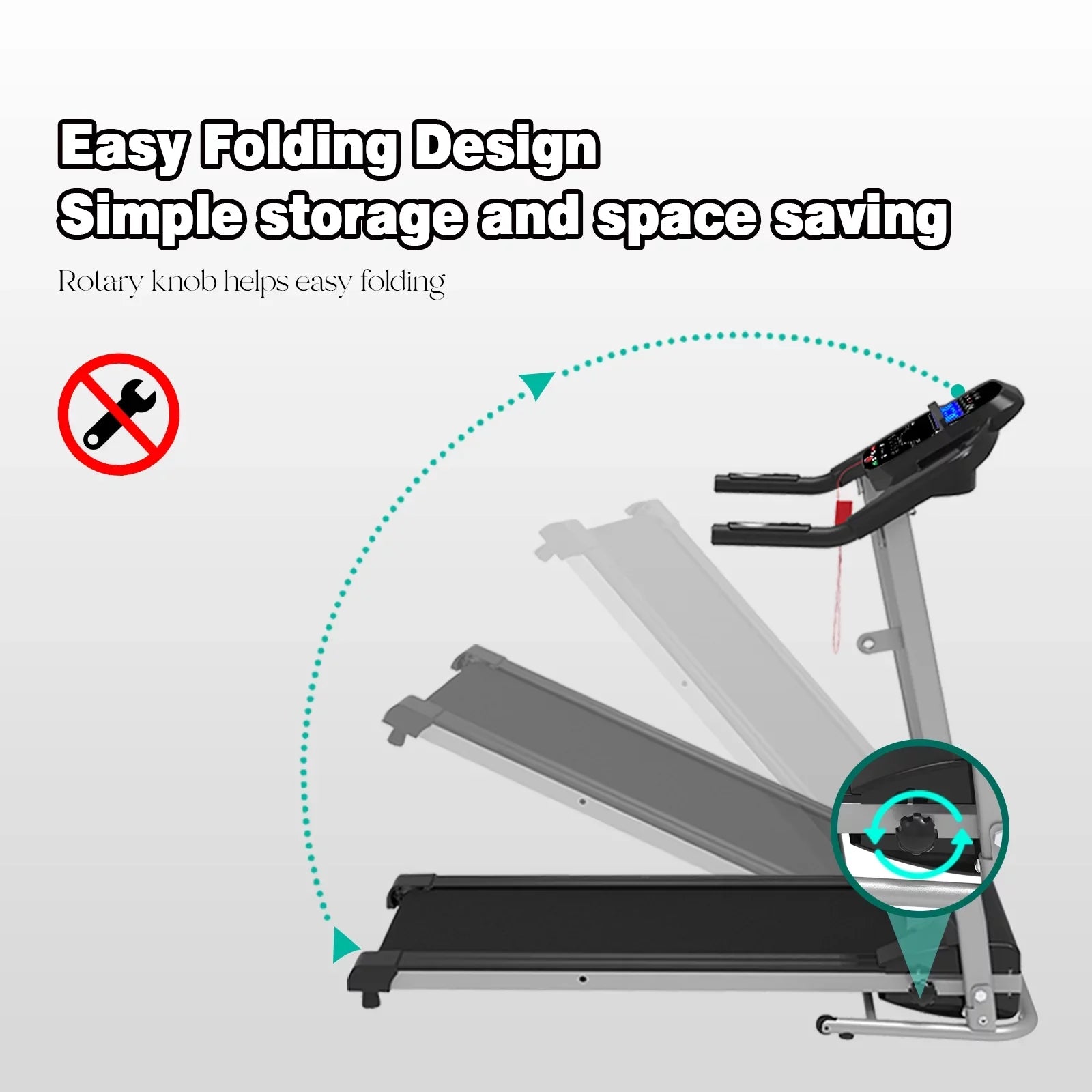 Black Treadmill Electric Running Folding 1.5HP Machine, Inolait