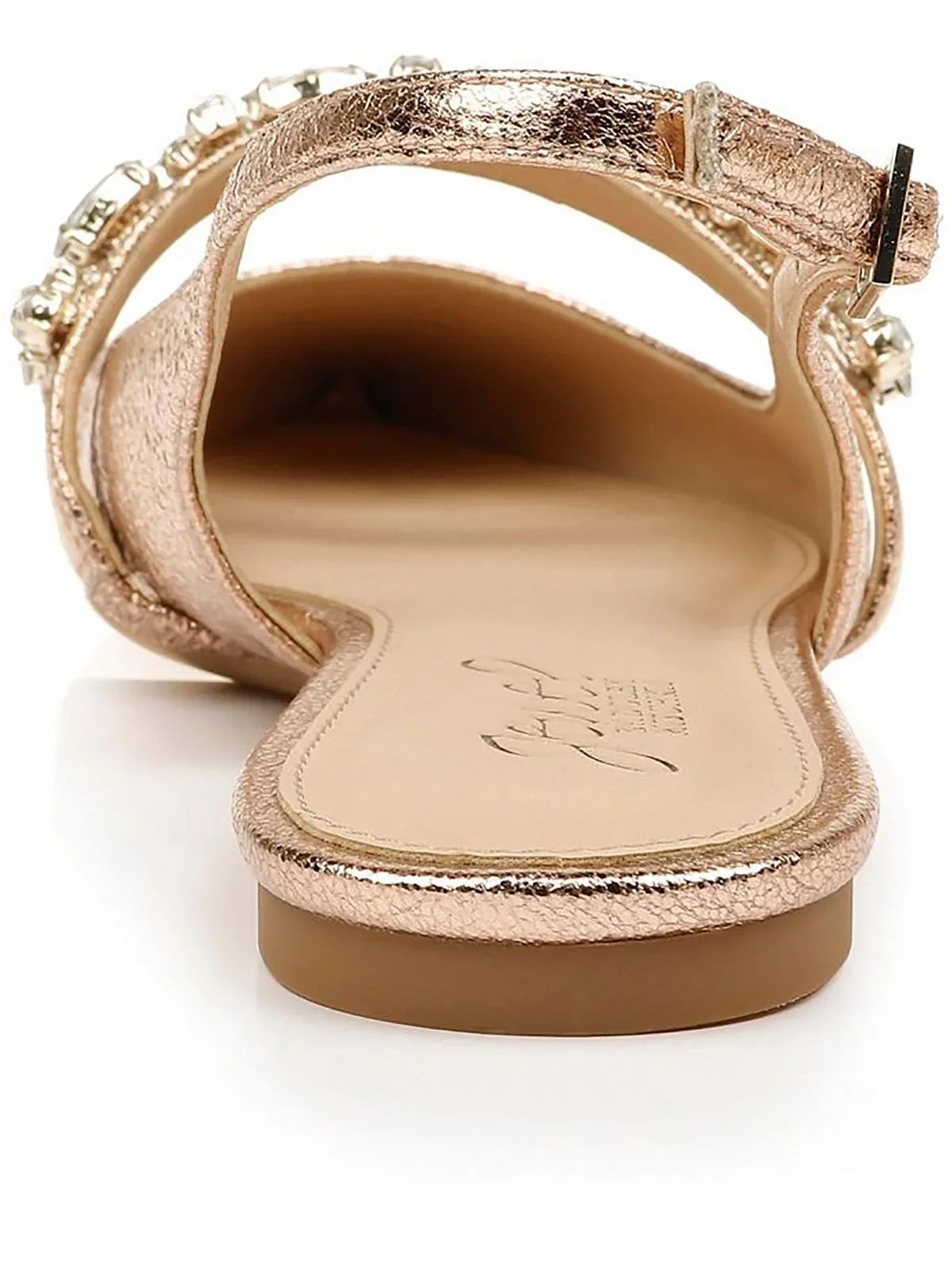 Badgley Pointed Mischka Jewel Leather Slingbacks Womens Bambi Toe Faux