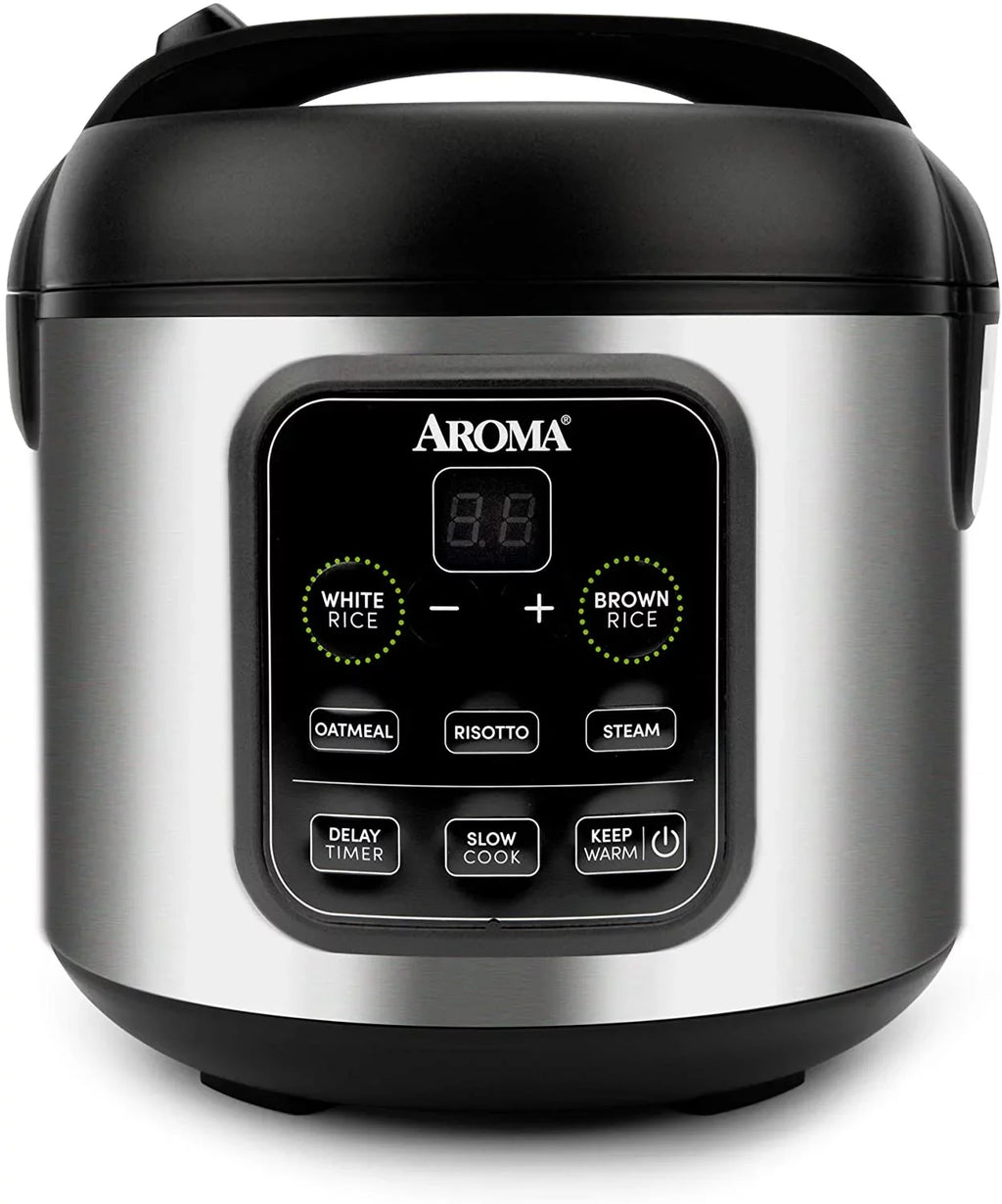 uncooked/2Qt, 2O2O Grain Aroma Slow Rice Cooker Risotto, Cook, & Steel model Housewares Steam, ARC-994SB 8-cup Stainless Oatmeal, cooked/4-cup