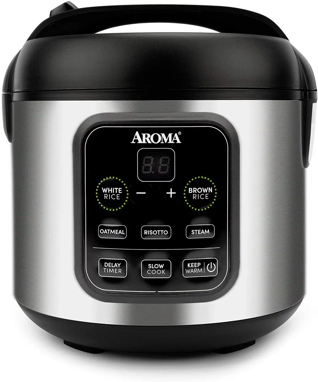 uncooked/2Qt, 2O2O Grain Aroma Slow Rice Cooker Risotto, Cook, & Steel model Housewares Steam, ARC-994SB 8-cup Stainless Oatmeal, cooked/4-cup