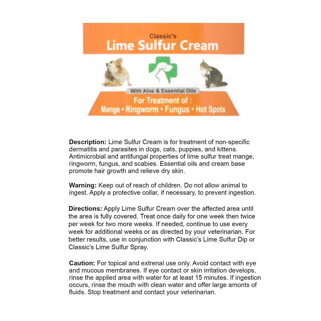 2) Skin Pet Care Lime Healthy Life oz x Cat, (2 - (2 Itchy Puppy, 2 and (2 for x Ointment Dip Kitten, 2) oz oz Skin Cream Jars) Sulfur Paw Safe x Dog, Horse - Pet for Dry Ointment -
