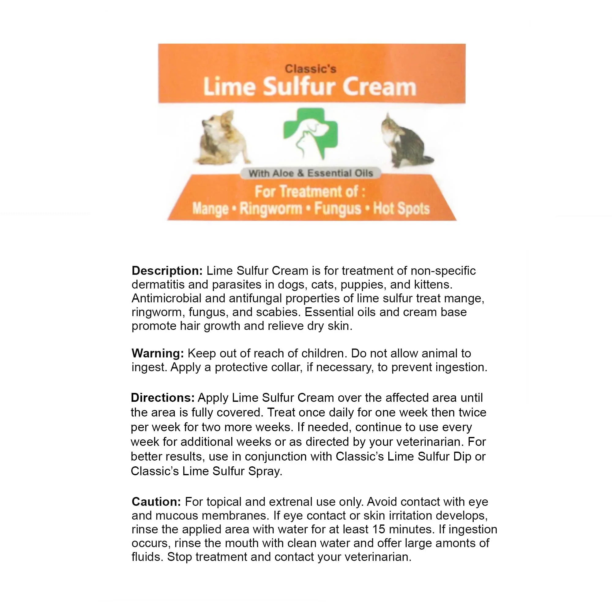 2) Skin Pet Care Lime Healthy Life oz x Cat, (2 - (2 Itchy Puppy, 2 and (2 for x Ointment Dip Kitten, 2) oz oz Skin Cream Jars) Sulfur Paw Safe x Dog, Horse - Pet for Dry Ointment -