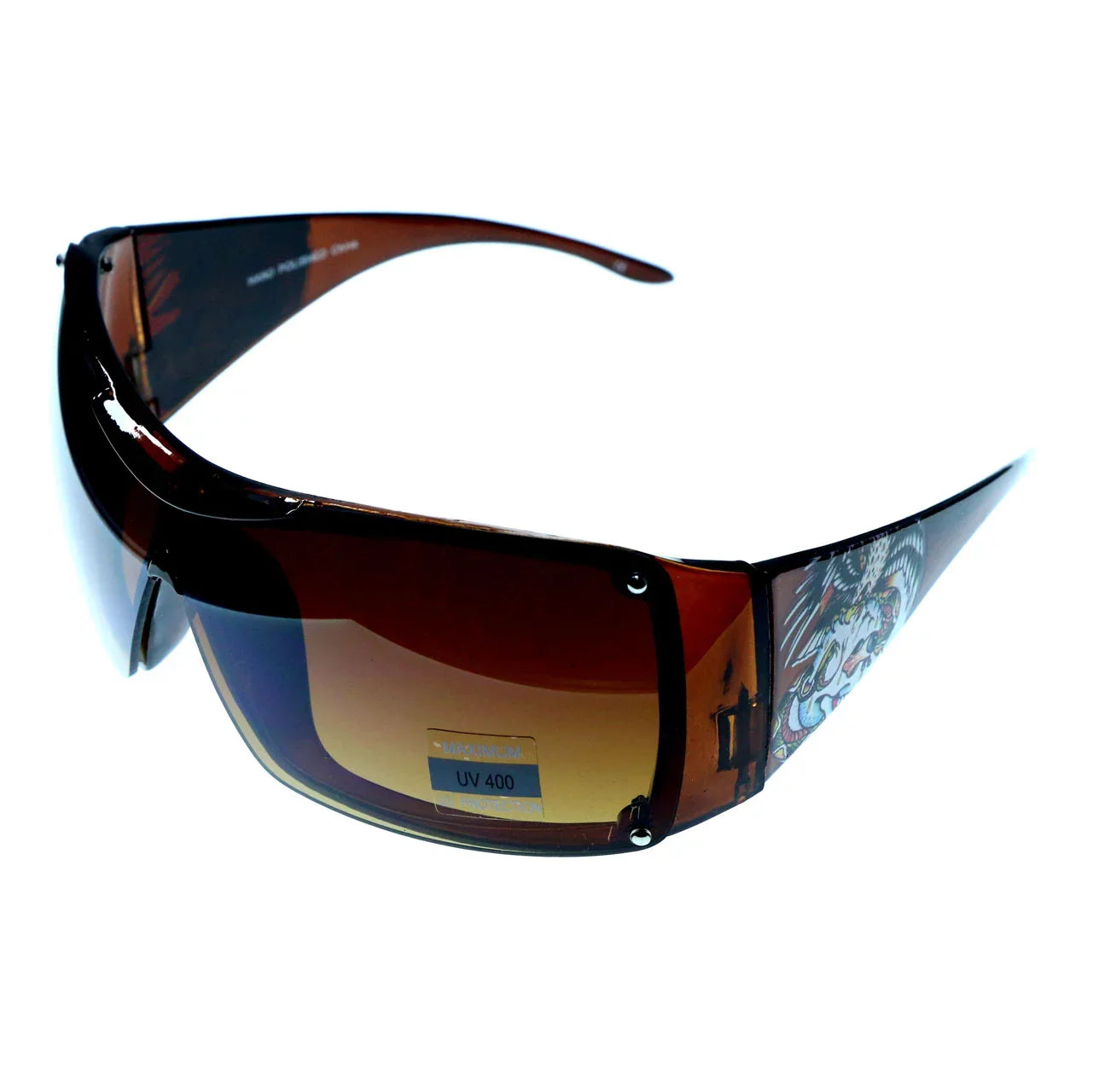 Goggle-Sunglasses & Frame Lens print Mi Amore Brown UV protection Brown Tattoo