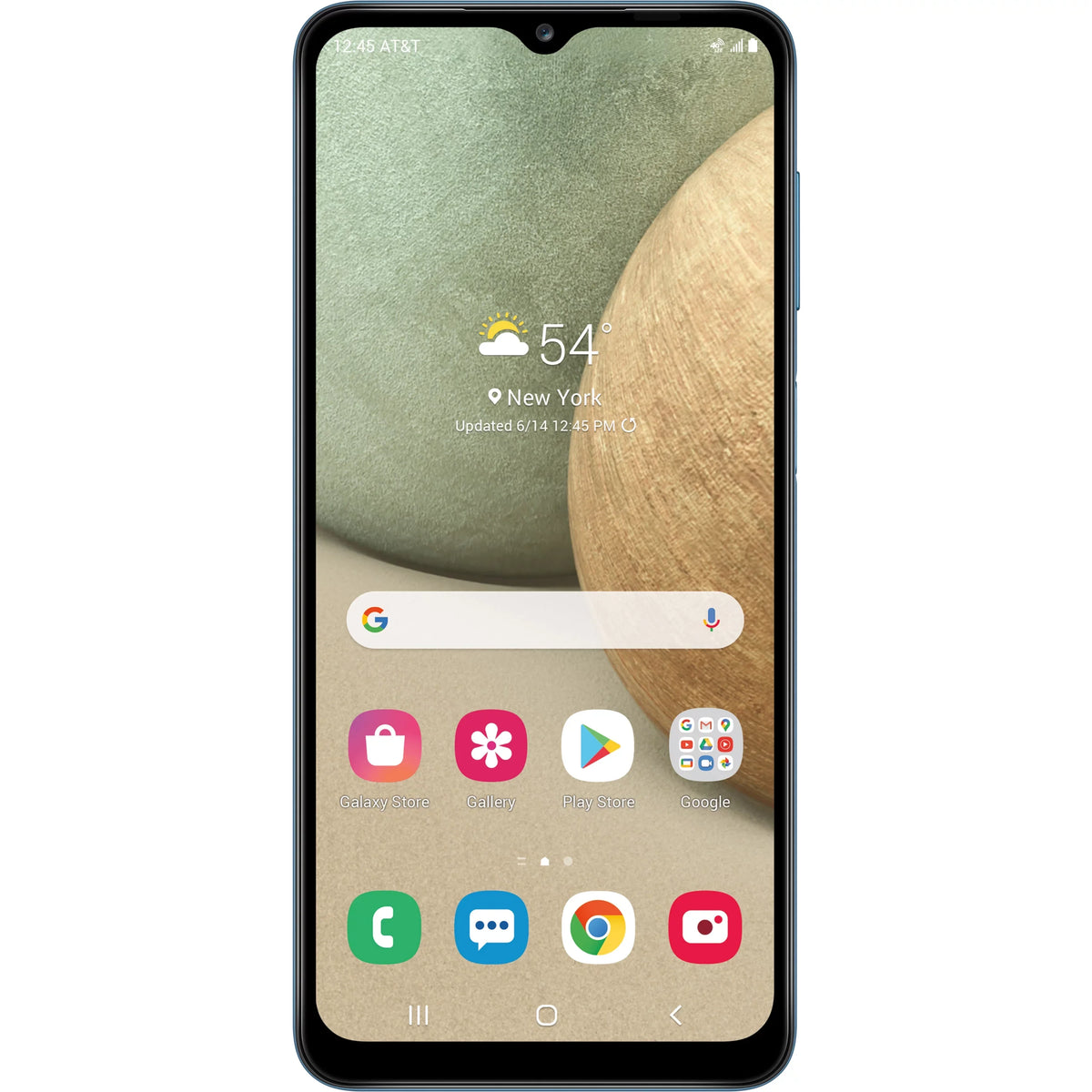 '- Prepaid Blue 32GB, A12, Galaxy Smartphone AT&T