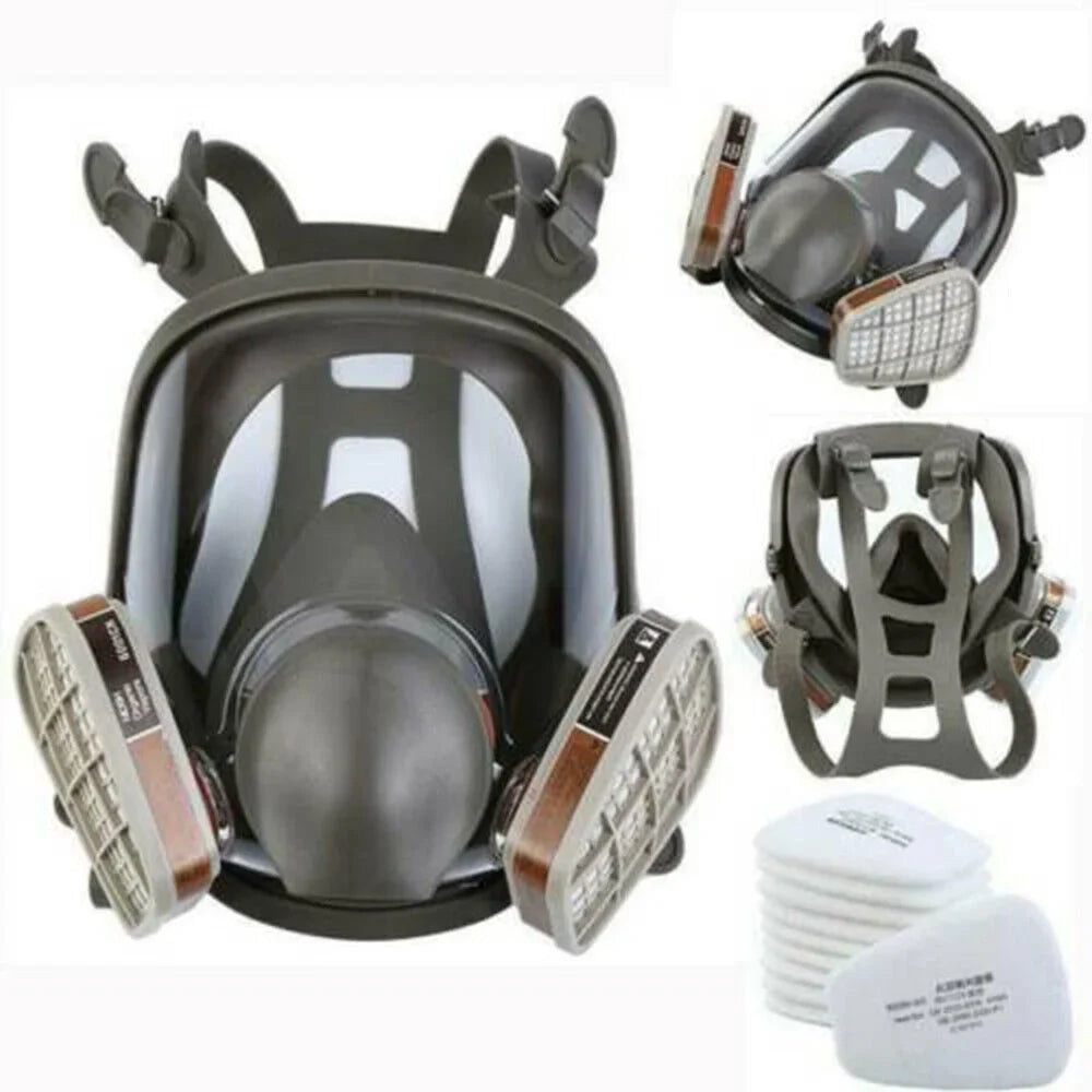 Full 6800 Face Mask w/Filters Spraying Facepiece Set Painting Respirator Gas for