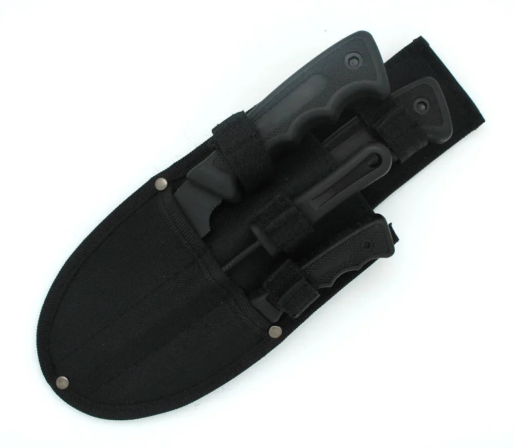 Set Game 5PC Heavy Snake Big Black Eye Knife Tactical Duty Hunting