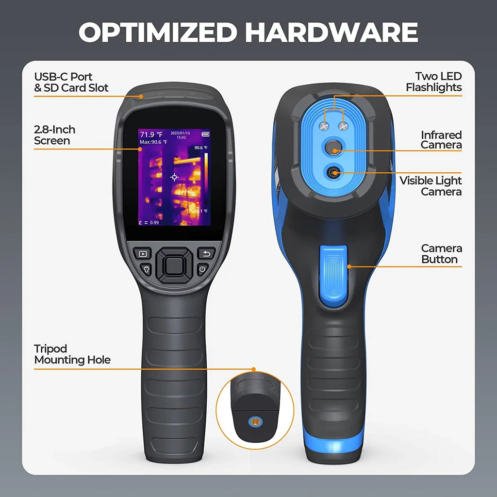 Resolution x -4°F~1022°F Imaging 256 Camera Thermal Infrared Thermal TC005 IR Handheld 192 Dual-Camera Imager High TOPDON