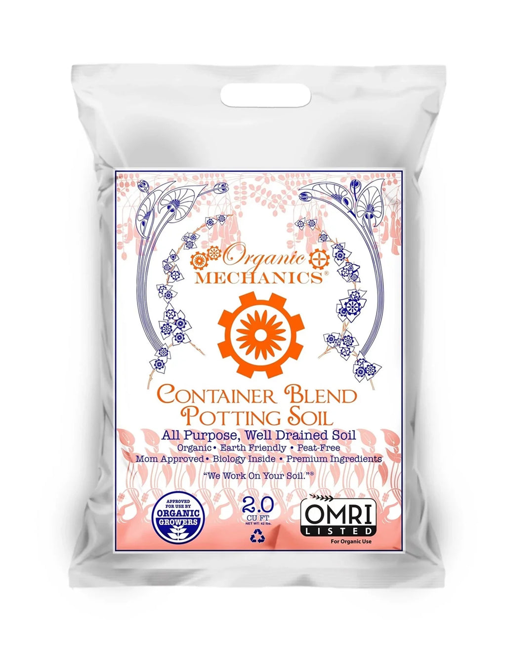 2 Potting Mechanics Blend Organic Purpose Soil, Peat Free cu ft Container All