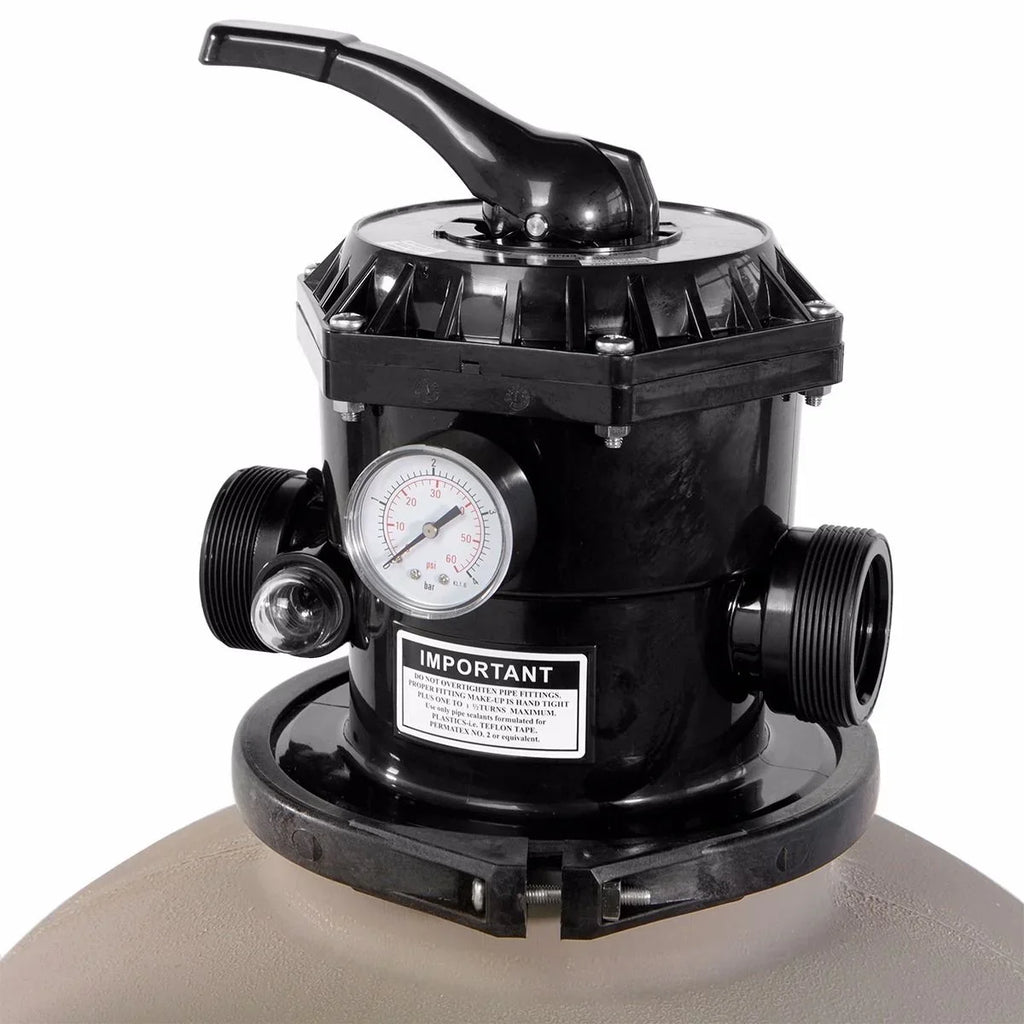 with Gallons 7-Way up Inground Valve Pond XtremepowerUS to Swimming Sand Above Ground System Pool Filter 24" 29,400