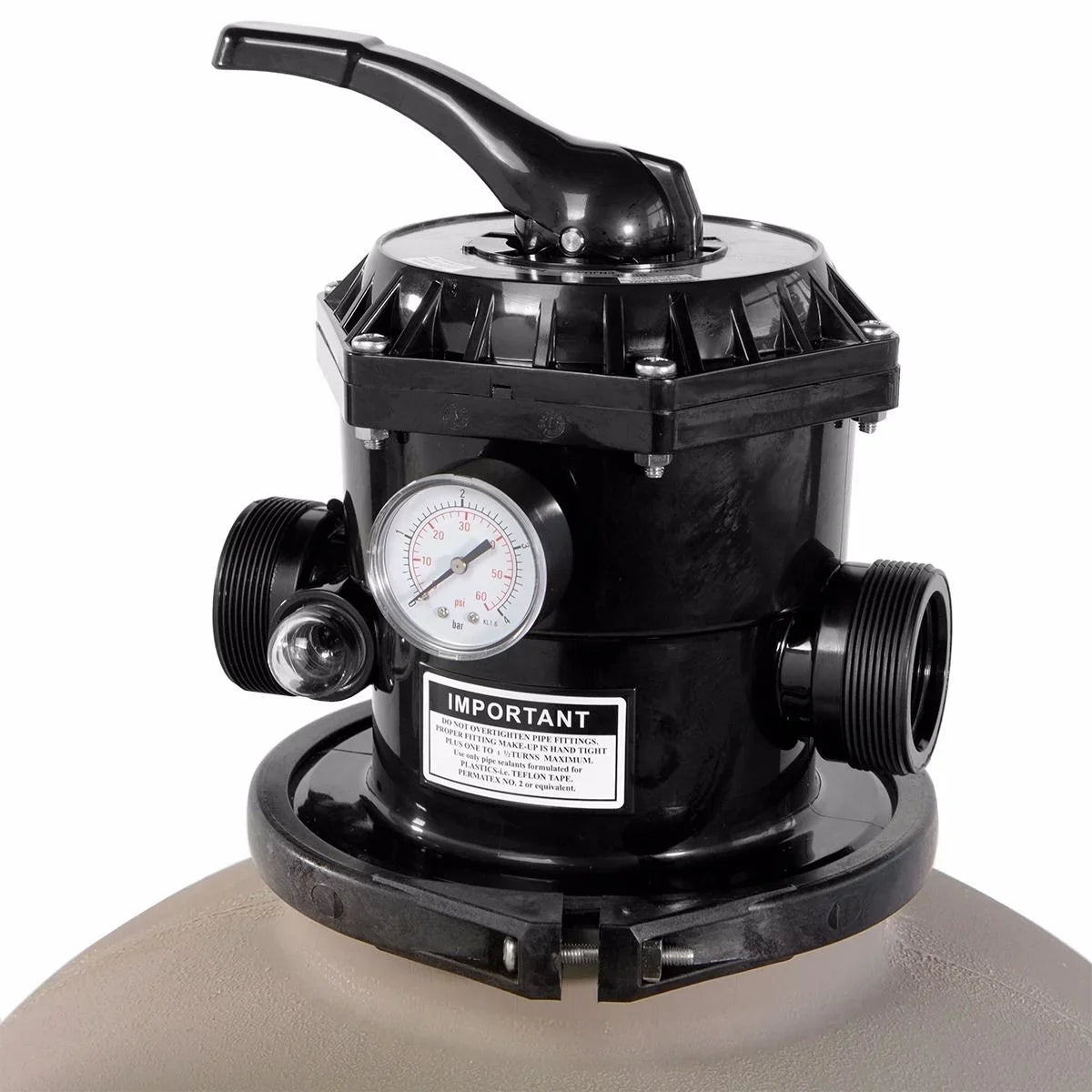 with Gallons 7-Way up Inground Valve Pond XtremepowerUS to Swimming Sand Above Ground System Pool Filter 24" 29,400