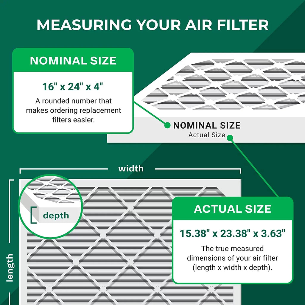 HVAC Filters MERV 8 Pleated Filterbuy Air AC 16x24x4 (6-Pack) Furnace