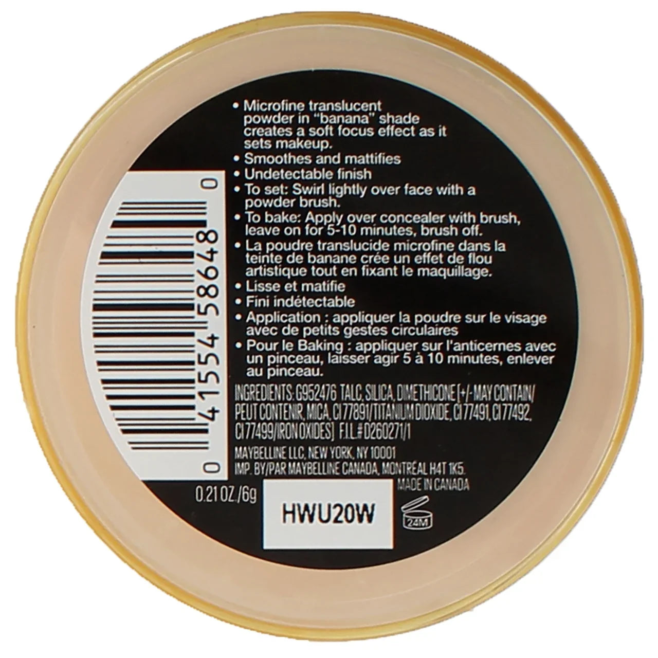 (Pack Powder, 4) of Fix Maybelline OZ Setting Banana Makeup Loose Powder 0.21 Lasting Banana