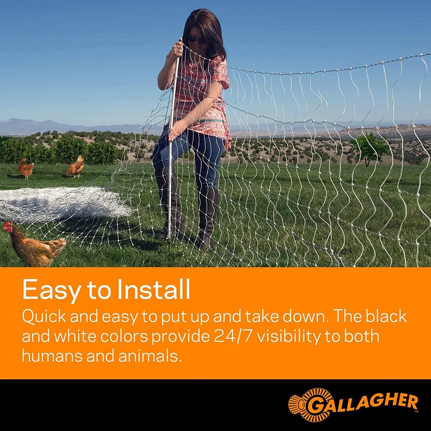 Poultry 48 Netting All Gallagher 1 In in. A207015